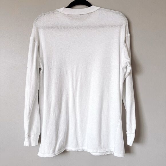 American Eagle White Long Sleeve Graphic Tee Size XS - Picture 4 of 4